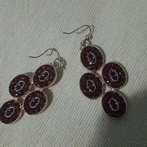 Pair of nice red earrings..NEVER TARNISHED